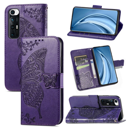 Butterfly Love Flowers Embossed Horizontal Flip Leather Case with Holder & Card Slots & Wallet & Lanyard, For Xiaomi Redmi K40 /K40 Pro /K40 Pro+, For Xiaomi Redmi Note10 5G, For Xiaomi Mi 10S