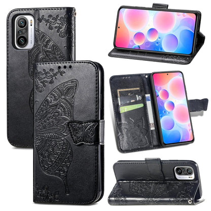 Butterfly Love Flowers Embossed Horizontal Flip Leather Case with Holder & Card Slots & Wallet & Lanyard, For Xiaomi Redmi Note 10 Pro, For OPPO Find X3 Pro, For OPPO Reno5 Pro+