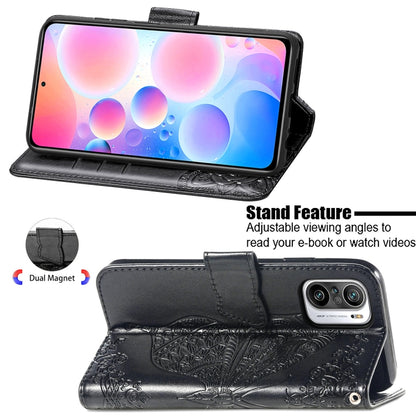 Butterfly Love Flowers Embossed Horizontal Flip Leather Case with Holder & Card Slots & Wallet & Lanyard, For Xiaomi Redmi Note 10 Pro, For OPPO Find X3 Pro, For OPPO Reno5 Pro+