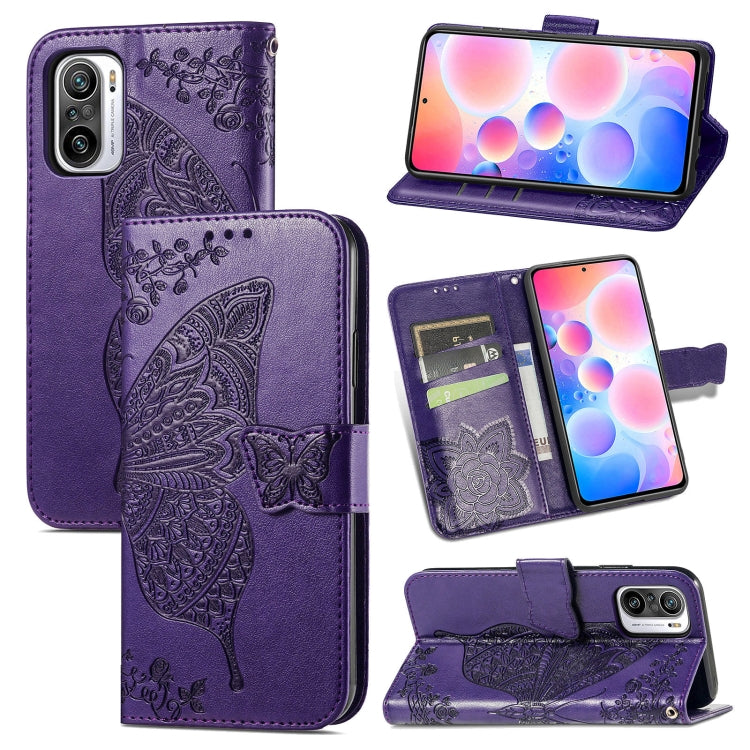 Butterfly Love Flowers Embossed Horizontal Flip Leather Case with Holder & Card Slots & Wallet & Lanyard, For Xiaomi Redmi Note 10 Pro, For OPPO Find X3 Pro, For OPPO Reno5 Pro+