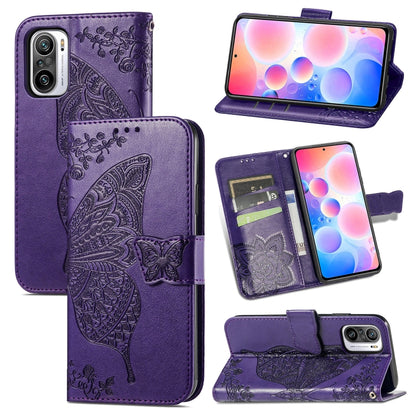 Butterfly Love Flowers Embossed Horizontal Flip Leather Case with Holder & Card Slots & Wallet & Lanyard, For Xiaomi Redmi Note 10 Pro, For OPPO Find X3 Pro, For OPPO Reno5 Pro+