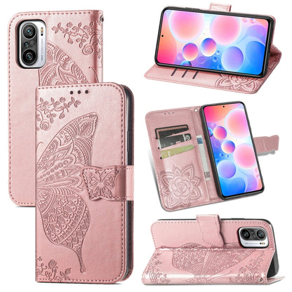 Butterfly Love Flowers Embossed Horizontal Flip Leather Case with Holder & Card Slots & Wallet & Lanyard, For Xiaomi Redmi Note 10 Pro, For OPPO Find X3 Pro, For OPPO Reno5 Pro+
