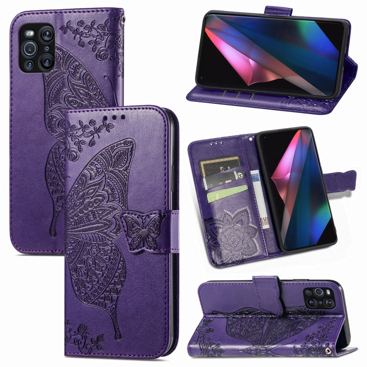 Butterfly Love Flowers Embossed Horizontal Flip Leather Case with Holder & Card Slots & Wallet & Lanyard, For Xiaomi Redmi Note 10 Pro, For OPPO Find X3 Pro, For OPPO Reno5 Pro+