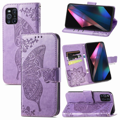 Butterfly Love Flowers Embossed Horizontal Flip Leather Case with Holder & Card Slots & Wallet & Lanyard, For Xiaomi Redmi Note 10 Pro, For OPPO Find X3 Pro, For OPPO Reno5 Pro+