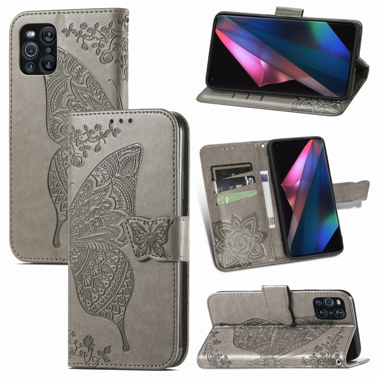 Butterfly Love Flowers Embossed Horizontal Flip Leather Case with Holder & Card Slots & Wallet & Lanyard, For Xiaomi Redmi Note 10 Pro, For OPPO Find X3 Pro, For OPPO Reno5 Pro+
