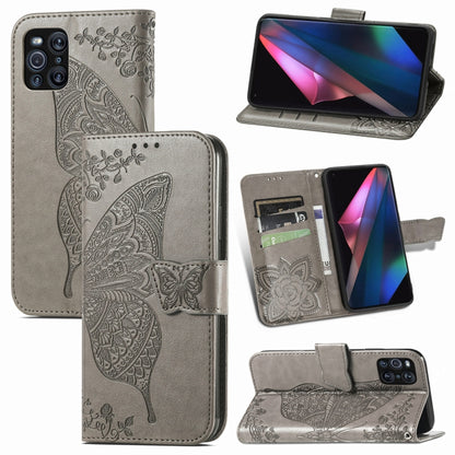 Butterfly Love Flowers Embossed Horizontal Flip Leather Case with Holder & Card Slots & Wallet & Lanyard, For Xiaomi Redmi Note 10 Pro, For OPPO Find X3 Pro, For OPPO Reno5 Pro+