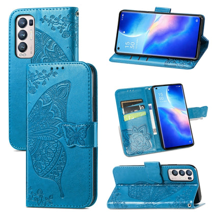Butterfly Love Flowers Embossed Horizontal Flip Leather Case with Holder & Card Slots & Wallet & Lanyard, For Xiaomi Redmi Note 10 Pro, For OPPO Find X3 Pro, For OPPO Reno5 Pro+