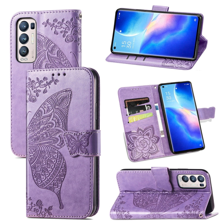 Butterfly Love Flowers Embossed Horizontal Flip Leather Case with Holder & Card Slots & Wallet & Lanyard, For Xiaomi Redmi Note 10 Pro, For OPPO Find X3 Pro, For OPPO Reno5 Pro+