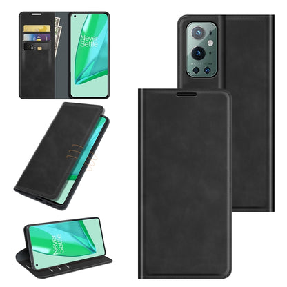 For OnePlus 9 Pro Retro-skin Business Magnetic Suction Leather Case with Holder & Card Slots & Wallet, For OnePlus 9 Pro
