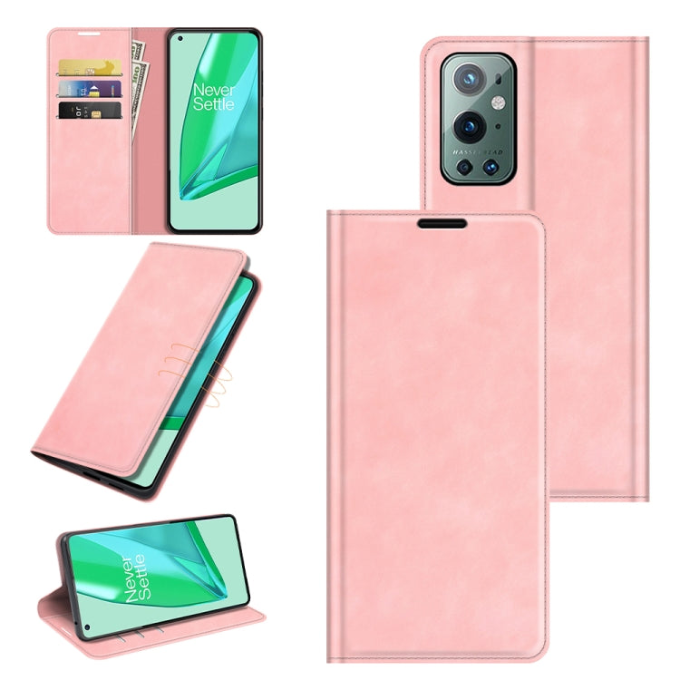 For OnePlus 9 Pro Retro-skin Business Magnetic Suction Leather Case with Holder & Card Slots & Wallet, For OnePlus 9 Pro