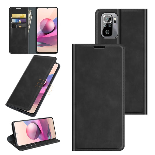 For Xiaomi Redmi Note 10 4G / Note 10S Retro-skin Business Magnetic Suction Leather Case with Holder & Card Slots & Wallet, For Xiaomi Redmi Note 10S, For Xiaomi Redmi Note 10 4G