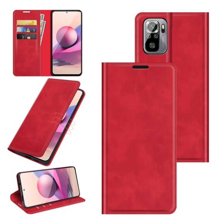 For Xiaomi Redmi Note 10 4G / Note 10S Retro-skin Business Magnetic Suction Leather Case with Holder & Card Slots & Wallet, For Xiaomi Redmi Note 10S, For Xiaomi Redmi Note 10 4G