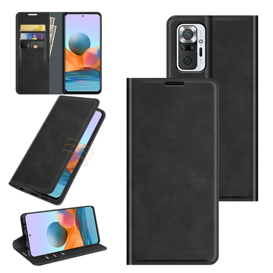 For Xiaomi Redmi Note 10 Pro / Note 10 Pro Max Retro-skin Business Magnetic Suction Leather Case with Holder & Card Slots & Wallet, For Xiaomi Redmi Note 10 Pro