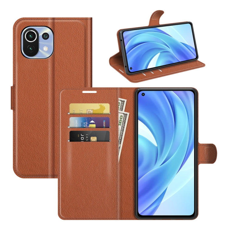 For Xiaomi Mi 11 Lite 4G /  5G Litchi Texture Horizontal Flip Protective Case with Holder & Card Slots & Wallet, For Xiaomi Mi 11 Lite 4G / 5G