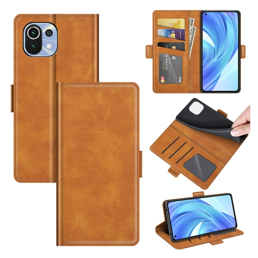 For Xiaomi Mi 11 Lite 4G / 5G Dual-side Magnetic Buckle Horizontal Flip Leather Case with Holder & Card Slots & Wallet, For Xiaomi Mi 11 Lite 4G / 5G