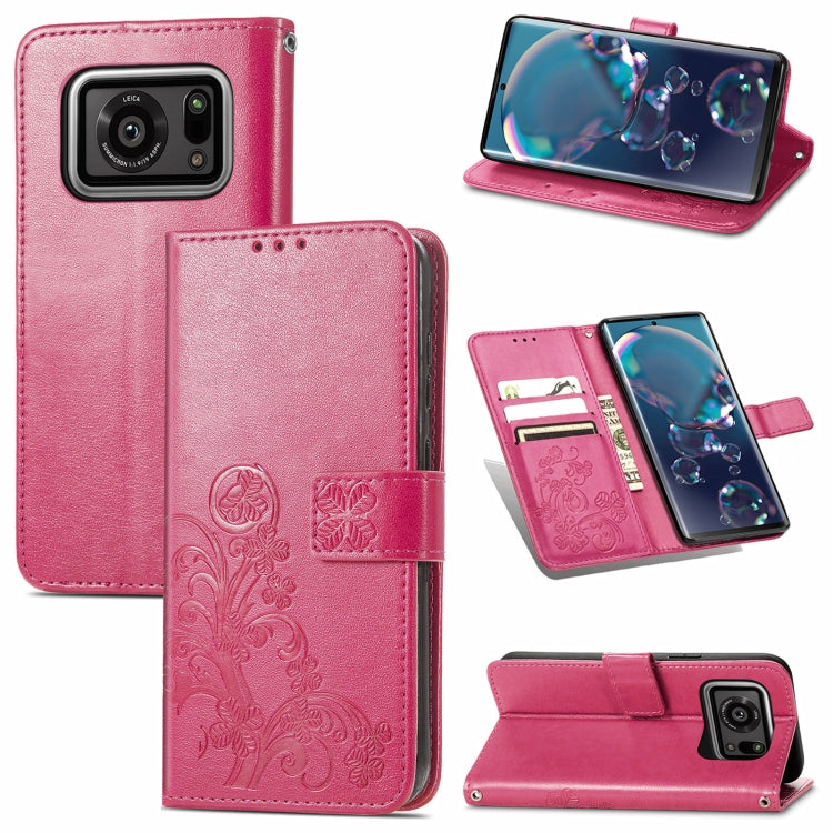Four-leaf Clasp Embossed Buckle Mobile Phone Protection Leather Case with Lanyard & Card Slot & Wallet & Bracket Function, For Sharp R6, For Xiaomi Redmi K40 / K40 Pro, For FUJITSU F-41B, For Tecno Spark 6