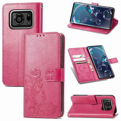Four-leaf Clasp Embossed Buckle Mobile Phone Protection Leather Case with Lanyard & Card Slot & Wallet & Bracket Function, For Sharp R6, For Xiaomi Redmi K40 / K40 Pro, For FUJITSU F-41B, For Tecno Spark 6