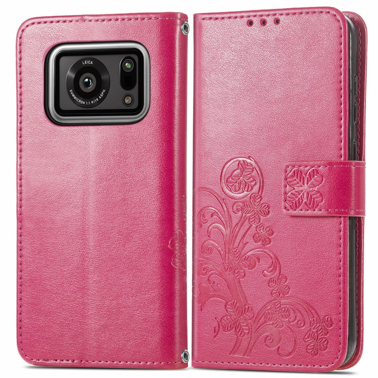 Four-leaf Clasp Embossed Buckle Mobile Phone Protection Leather Case with Lanyard & Card Slot & Wallet & Bracket Function, For Sharp R6, For Xiaomi Redmi K40 / K40 Pro, For FUJITSU F-41B, For Tecno Spark 6