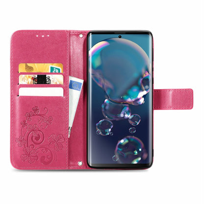Four-leaf Clasp Embossed Buckle Mobile Phone Protection Leather Case with Lanyard & Card Slot & Wallet & Bracket Function, For Sharp R6, For Xiaomi Redmi K40 / K40 Pro, For FUJITSU F-41B, For Tecno Spark 6