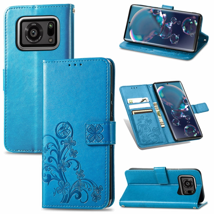 Four-leaf Clasp Embossed Buckle Mobile Phone Protection Leather Case with Lanyard & Card Slot & Wallet & Bracket Function, For Sharp R6, For Xiaomi Redmi K40 / K40 Pro, For FUJITSU F-41B, For Tecno Spark 6