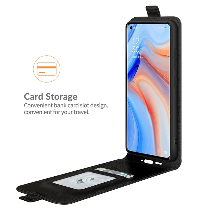 For OPPO Reno5 Pro+ / Find X3 Neo R64 Texture Single Vertical Flip Leather Protective Case with Card Slots & Photo Frame, For OPPO Reno5 Pro+