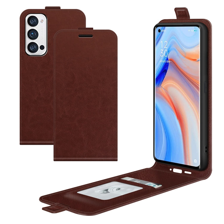 For OPPO Reno5 Pro+ / Find X3 Neo R64 Texture Single Vertical Flip Leather Protective Case with Card Slots & Photo Frame, For OPPO Reno5 Pro+