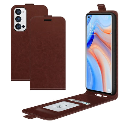 For OPPO Reno5 Pro+ / Find X3 Neo R64 Texture Single Vertical Flip Leather Protective Case with Card Slots & Photo Frame, For OPPO Reno5 Pro+