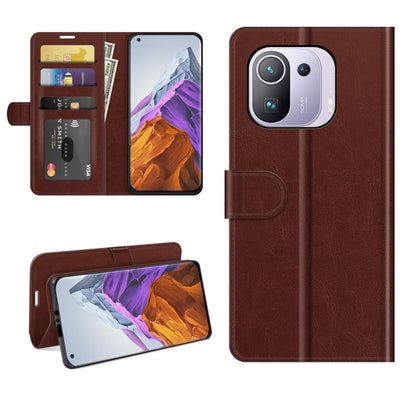 For Xiaomi Mi 11 Pro 5G / 4G R64 Texture Single Horizontal Flip Protective Case with Holder & Card Slots & Wallet& Photo Frame, For Xiaomi Mi 11 Pro 5G / 4G