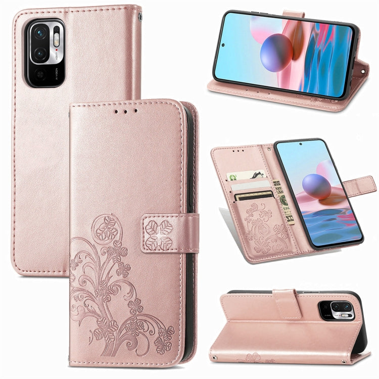 Four-leaf Clasp Embossed Buckle Mobile Phone Protection Leather Case with Lanyard & Card Slot & Wallet & Bracket Function, For Google Pixel 6 Pro, For Xiaomi Redmi Note 10 5G, For Rakuten BIG, For Meizu 18