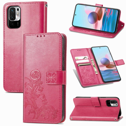 Four-leaf Clasp Embossed Buckle Mobile Phone Protection Leather Case with Lanyard & Card Slot & Wallet & Bracket Function, For Google Pixel 6 Pro, For Xiaomi Redmi Note 10 5G, For Rakuten BIG, For Meizu 18