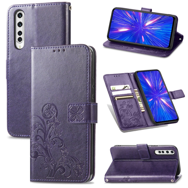Four-leaf Clasp Embossed Buckle Mobile Phone Protection Leather Case with Lanyard & Card Slot & Wallet & Bracket Function, For Google Pixel 6 Pro, For Xiaomi Redmi Note 10 5G, For Rakuten BIG, For Meizu 18