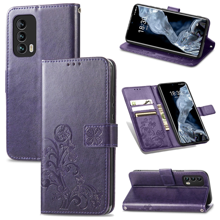 Four-leaf Clasp Embossed Buckle Mobile Phone Protection Leather Case with Lanyard & Card Slot & Wallet & Bracket Function, For Google Pixel 6 Pro, For Xiaomi Redmi Note 10 5G, For Rakuten BIG, For Meizu 18