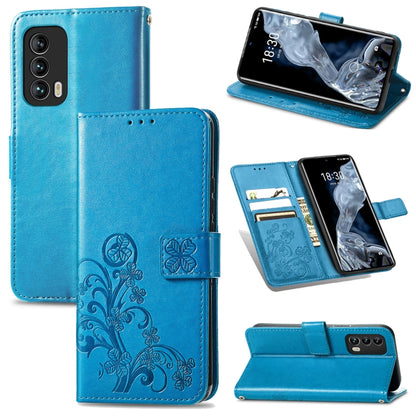 Four-leaf Clasp Embossed Buckle Mobile Phone Protection Leather Case with Lanyard & Card Slot & Wallet & Bracket Function, For Google Pixel 6 Pro, For Xiaomi Redmi Note 10 5G, For Rakuten BIG, For Meizu 18