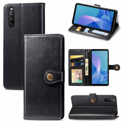 Solid Color Leather Buckle Phone Case with Lanyard & Photo Frame & Card Slot & Wallet & Stand Function, For OPPO Reno5 A, For Sony Xperia ACE II, For Sony Xperia 10 III