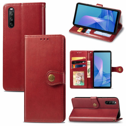 Solid Color Leather Buckle Phone Case with Lanyard & Photo Frame & Card Slot & Wallet & Stand Function, For OPPO Reno5 A, For Sony Xperia ACE II, For Sony Xperia 10 III