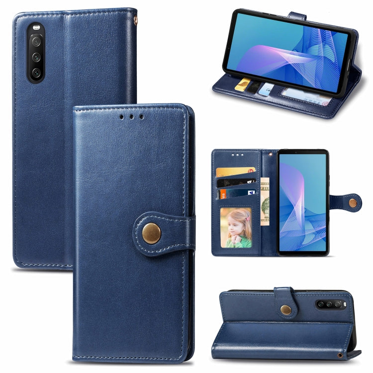 Solid Color Leather Buckle Phone Case with Lanyard & Photo Frame & Card Slot & Wallet & Stand Function, For OPPO Reno5 A, For Sony Xperia ACE II, For Sony Xperia 10 III