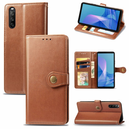 Solid Color Leather Buckle Phone Case with Lanyard & Photo Frame & Card Slot & Wallet & Stand Function, For OPPO Reno5 A, For Sony Xperia ACE II, For Sony Xperia 10 III
