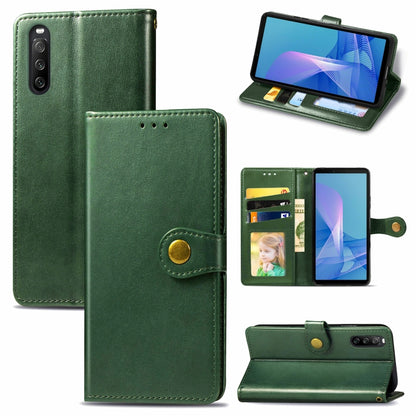 Solid Color Leather Buckle Phone Case with Lanyard & Photo Frame & Card Slot & Wallet & Stand Function, For OPPO Reno5 A, For Sony Xperia ACE II, For Sony Xperia 10 III