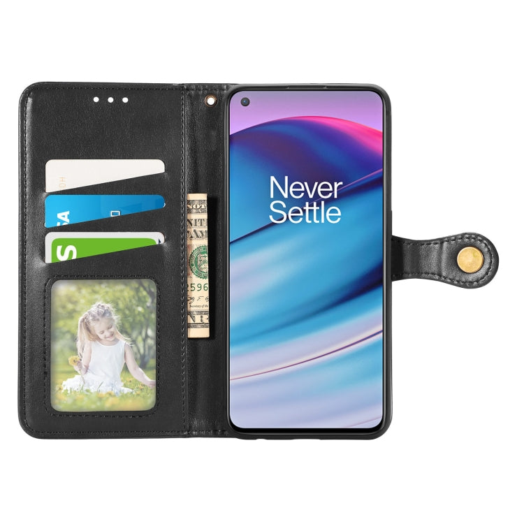 Solid Color Leather Buckle Phone Case with Lanyard & Photo Frame & Card Slot & Wallet & Stand Function, For OnePlus Nord CE 5G