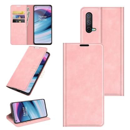 For OnePlus Nord CE 5G Retro-skin Business Magnetic Suction Leather Case with Holder & Card Slots & Wallet, For OnePlus Nord CE 5G