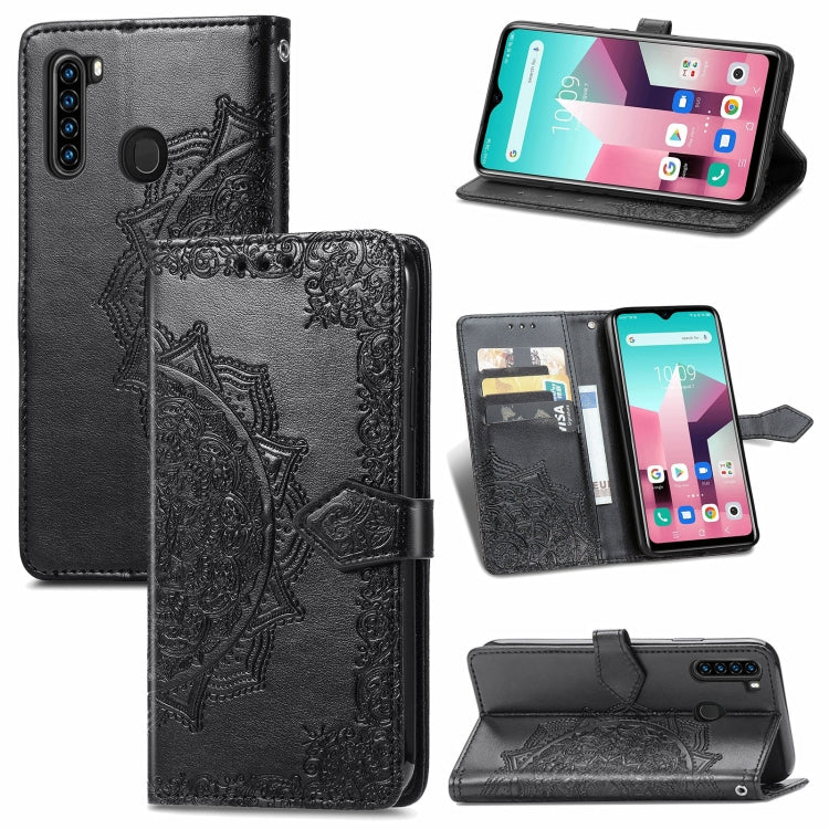 Mandala Flower Embossed Horizontal Flip Leather Case with Holder & Three Card Slots & Wallet & Lanyard, For Blackview A80 Pro, For OnePlus Nord CE 5G, For Oukitel C23 Pro, For vivo V21e 4G