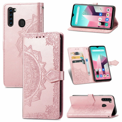 Mandala Flower Embossed Horizontal Flip Leather Case with Holder & Three Card Slots & Wallet & Lanyard, For Blackview A80 Pro, For OnePlus Nord CE 5G, For Oukitel C23 Pro, For vivo V21e 4G
