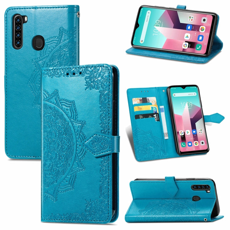 Mandala Flower Embossed Horizontal Flip Leather Case with Holder & Three Card Slots & Wallet & Lanyard, For Blackview A80 Pro, For OnePlus Nord CE 5G, For Oukitel C23 Pro, For vivo V21e 4G