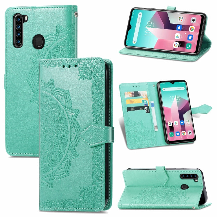 Mandala Flower Embossed Horizontal Flip Leather Case with Holder & Three Card Slots & Wallet & Lanyard, For Blackview A80 Pro, For OnePlus Nord CE 5G, For Oukitel C23 Pro, For vivo V21e 4G