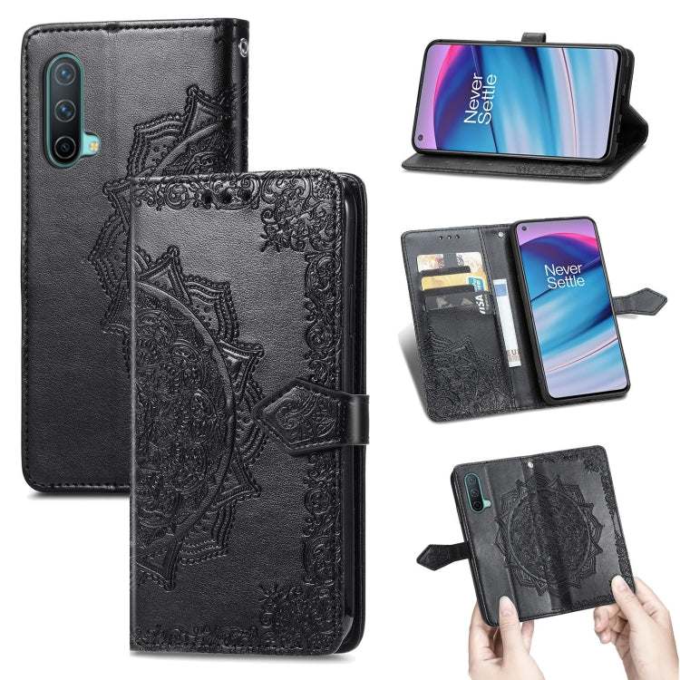Mandala Flower Embossed Horizontal Flip Leather Case with Holder & Three Card Slots & Wallet & Lanyard, For Blackview A80 Pro, For OnePlus Nord CE 5G, For Oukitel C23 Pro, For vivo V21e 4G