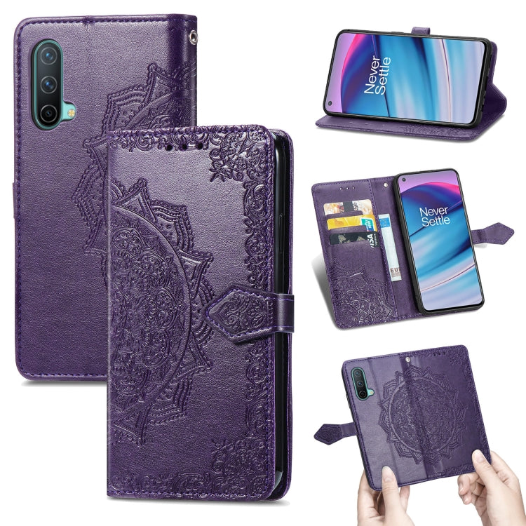 Mandala Flower Embossed Horizontal Flip Leather Case with Holder & Three Card Slots & Wallet & Lanyard, For Blackview A80 Pro, For OnePlus Nord CE 5G, For Oukitel C23 Pro, For vivo V21e 4G