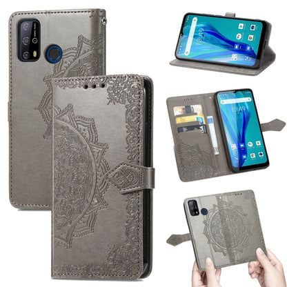 Mandala Flower Embossed Horizontal Flip Leather Case with Holder & Three Card Slots & Wallet & Lanyard, For Blackview A80 Pro, For OnePlus Nord CE 5G, For Oukitel C23 Pro, For vivo V21e 4G