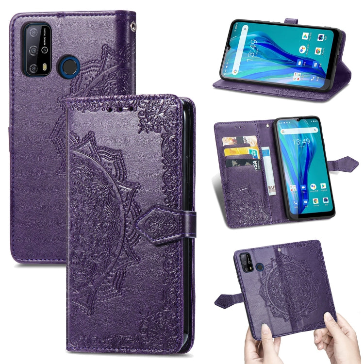 Mandala Flower Embossed Horizontal Flip Leather Case with Holder & Three Card Slots & Wallet & Lanyard, For Blackview A80 Pro, For OnePlus Nord CE 5G, For Oukitel C23 Pro, For vivo V21e 4G