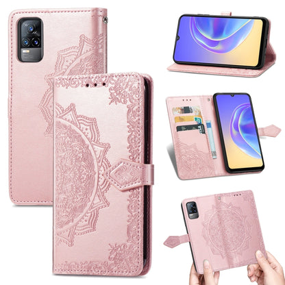 Mandala Flower Embossed Horizontal Flip Leather Case with Holder & Three Card Slots & Wallet & Lanyard, For Blackview A80 Pro, For OnePlus Nord CE 5G, For Oukitel C23 Pro, For vivo V21e 4G