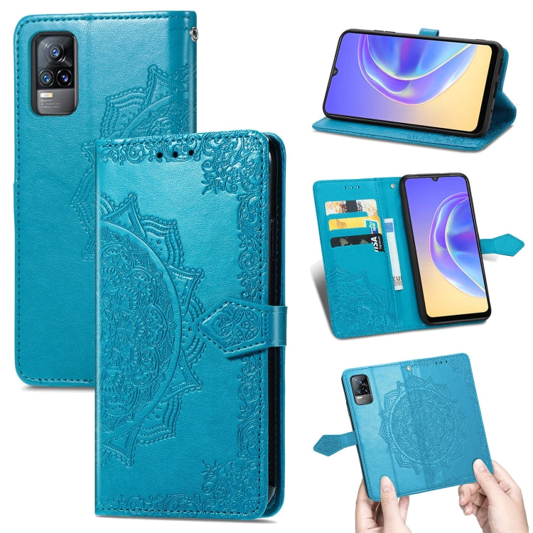 Mandala Flower Embossed Horizontal Flip Leather Case with Holder & Three Card Slots & Wallet & Lanyard, For Blackview A80 Pro, For OnePlus Nord CE 5G, For Oukitel C23 Pro, For vivo V21e 4G